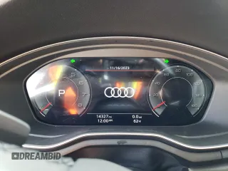2022 Audi A5 Sportback Premium Plus with VIN WAUCBCF52NA023970, listed as a Copart auction lot 77373983 with 14,327 mi miles. Bid and sale history available at carsss.com. Image 9.