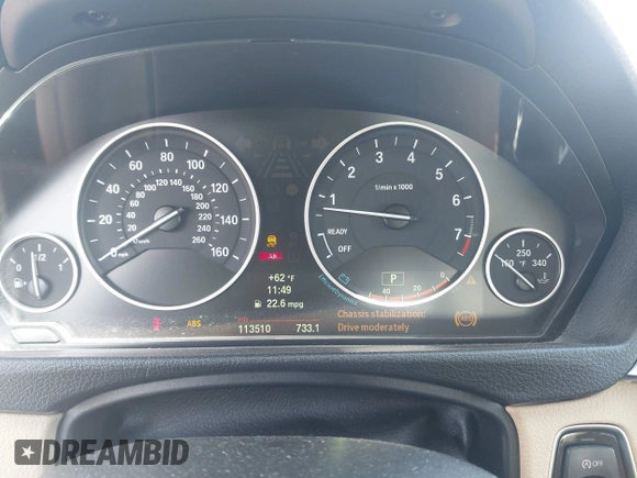 2013 BMW 3 Series 328i xDrive with VIN WBA3B5C58DF138736, listed as a IAAI auction lot 41981208 with 113,510 mi miles. Bid and sale history available at carsss.com. Image 7.