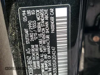 1995 Mercedes-Benz S 320 z VIN WDBGA33E0SA204247, wystawiony jako Copart lot #89249285 z przebiegiem Nie podano mil oraz Szkoda całkowita • Salvage title. Historia ofert i sprzedaży dostępna na DreamBid. Obrazek 12.