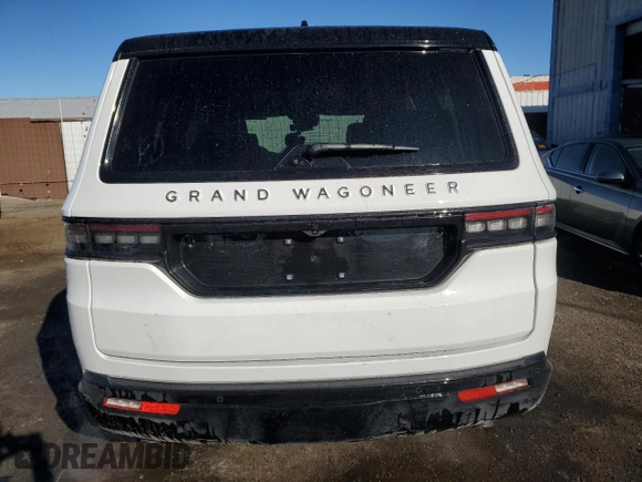 2024 Jeep Grand Wagoneer Series II Obsidian z VIN 1C4SJVFP8RS107645, wystawiony jako Copart lot #88718195 z przebiegiem 14 155 mil mil oraz Czysty tytuł • Clean title. Historia ofert i sprzedaży dostępna na DreamBid. Obrazek 6.