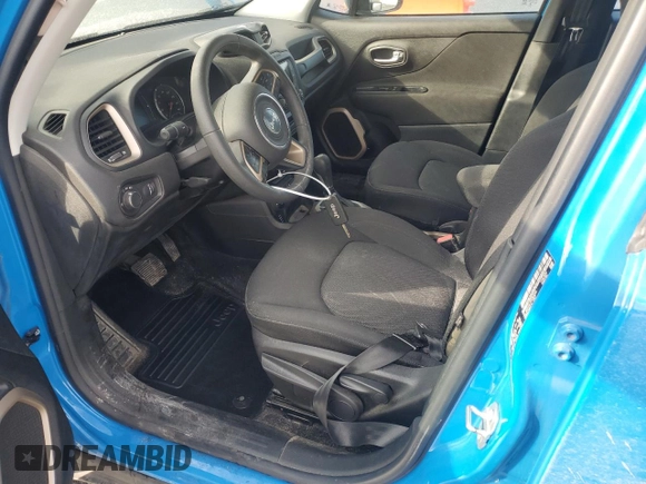 2015 Jeep Renegade Sport with VIN ZACCJBAT5FPB25299, listed as a Copart auction lot 43373395 with 54,867 mi miles and Salvage Title. Bid and sale history available at DreamBid. Image 7.