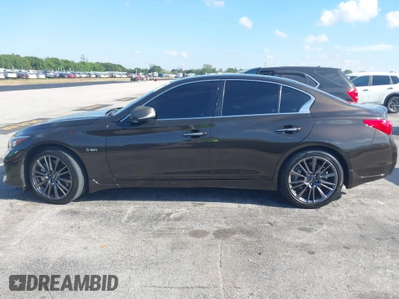 2016 Infiniti Q50 Red Sport 400 with VIN JN1FV7AR4GM451987, listed as a IAAI auction lot 41891826 with 64,931 mi miles and . Bid and sale history available at DreamBid. Image 14.