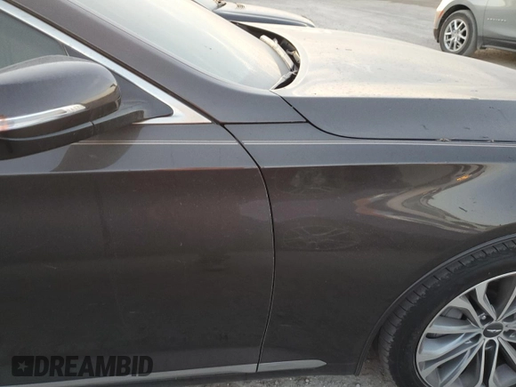 2017 Genesis G80 3.8L with VIN KMHGN4JE2HU177957, listed as a Copart auction lot 75120824 with 0 mi miles and Salvage Title. Bid and sale history available at carsss.com. Image 12.