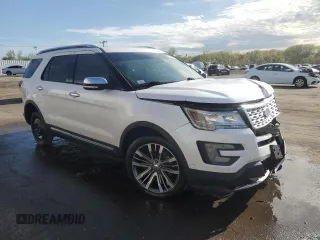 2016 Ford Explorer Platinum with VIN 1FM5K8HT8GGB25290, listed as a Copart auction lot 54882715 with 104,299 mi miles and Salvage Title. Bid and sale history available at DreamBid. Image 4.
