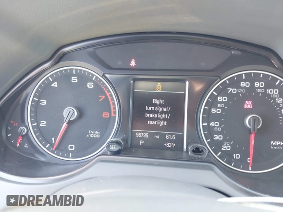 2014 Audi Q5 Premium Plus with VIN WA1DGAFP9EA017608, listed as a IAAI auction lot 42374142 with 98,795 mi miles and . Bid and sale history available at DreamBid. Image 7.