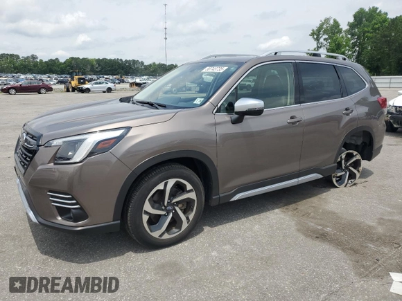 2023 Subaru Forester Touring with VIN JF2SKARC4PH492888, listed as a Copart auction lot 58743735 with 12,015 mi miles and Salvage title. Bid and sale history available at DreamBid. Image 1.