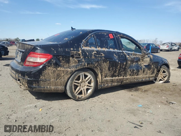 2008 Mercedes-Benz C 350 Sport with VIN WDDGF56X98R030478, listed as a Copart auction lot 48744965 with 181,423 mi miles and Salvage Title. Bid and sale history available at DreamBid. Image 3.