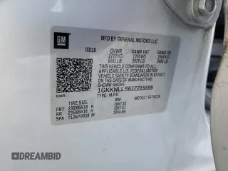 2018 GMC Acadia SLE with VIN 1GKKNLLS6JZ215599, listed as a Copart auction lot 84427224 with 102,510 mi miles and Salvage Title. Bid and sale history available at DreamBid. Image 15.