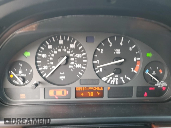 1997 BMW 5 Series 528iA with VIN WBADD6320VBW20684, listed as a Copart auction lot 87455124 with 85,371 mi miles and Clean Title. Bid and sale history available at carsss.com. Image 9.