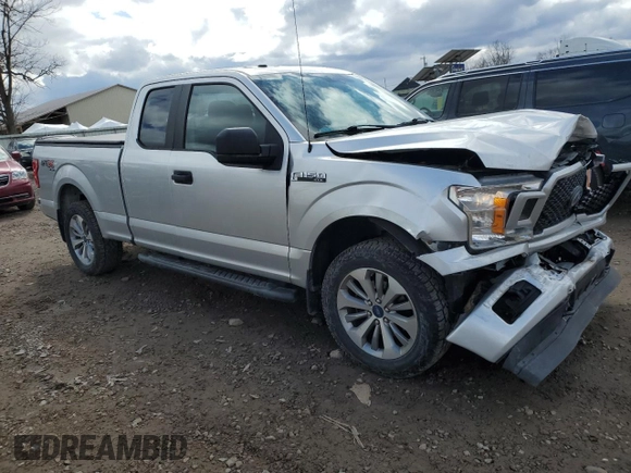 2018 Ford F-150 XL with VIN 1FTEX1EP8JFB61837, listed as a Copart auction lot 50494985 with 37,363 mi miles and Salvage Title. Bid and sale history available at carsss.com. Image 4.