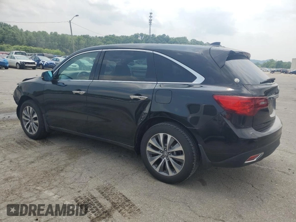 2015 Acura MDX Technology with VIN 5FRYD4H47FB013567, listed as a Copart auction lot 59262595 with 63,916 mi miles and Salvage title. Bid and sale history available at DreamBid. Image 2.