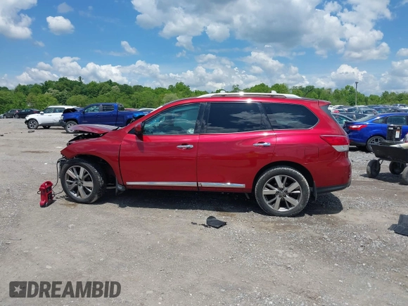 2014 Nissan Pathfinder S z VIN 5N1AR2MM1EC692144, wystawiony jako IAAI lot #42210640 z przebiegiem 128 979 mil mil oraz . Historia ofert i sprzedaży dostępna na DreamBid. Obrazek 14.