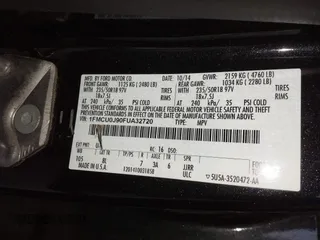 2015 Ford Escape Titanium with VIN 1FMCU0J90FUA32720, listed as a IAAI auction lot 41594336 with 180,250 mi miles. Bid and sale history available at carsss.com. Image 9.