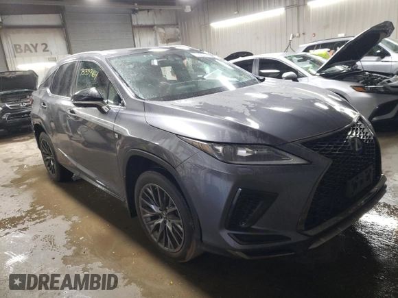 2021 Lexus RX 350 F Sport with VIN 2T2SZMDAXMC307224, listed as a Copart auction lot 75339464 with 54,850 mi miles and Salvage title. Bid and sale history available at DreamBid. Image 4.