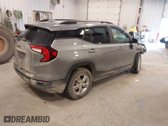 2023 GMC Terrain SLE z VIN 3GKALMEG2PL128721, wystawiony jako IAAI lot #42032073 z przebiegiem 38 880 mil mil oraz . Historia ofert i sprzedaży dostępna na DreamBid. Obrazek 4.