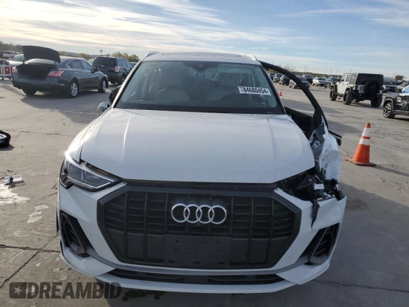 2019 Audi Q3 S line Prestige with VIN WA1FECF36K1074786, listed as a Copart auction lot 84680454 with 49,591 mi miles and Salvage Title. Bid and sale history available at carsss.com. Image 5.