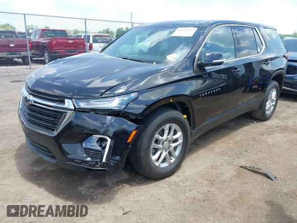 2023 Chevrolet Traverse LS with VIN 1GNERFKWXPJ265049, listed as a IAAI auction lot 42554797 with 23,385 mi miles and . Bid and sale history available at DreamBid. Image 17.