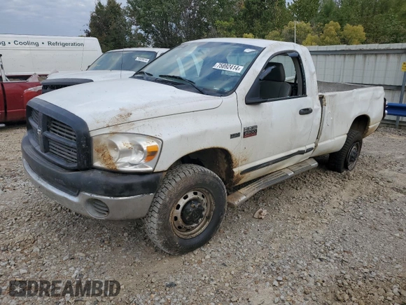 2007 Dodge Ram 2500 ST with VIN 3D7KS26D67G827439, listed as a Copart auction lot 75892414 with 0 mi miles and Non Repairable. Bid and sale history available at carsss.com. Image 1.
