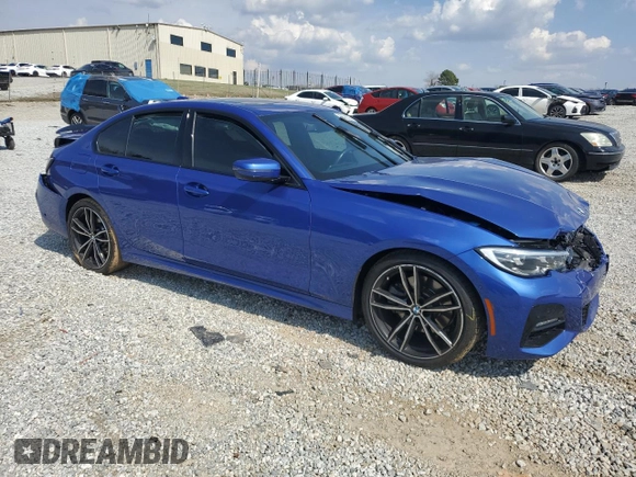 2021 BMW 3 Series 330i with VIN 3MW5R1J0XM8C03213, listed as a Copart auction lot 49026035 with 54,051 mi miles and Salvage Title. Bid and sale history available at carsss.com. Image 4.