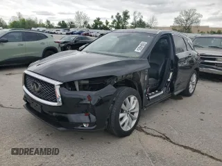2019 Infiniti QX50 Essential z VIN 3PCAJ5M39KF104462, wystawiony jako Copart lot #55044025 z przebiegiem 107 167 mil mil oraz Szkoda całkowita • Salvage title. Historia ofert i sprzedaży dostępna na DreamBid. Obrazek 1.