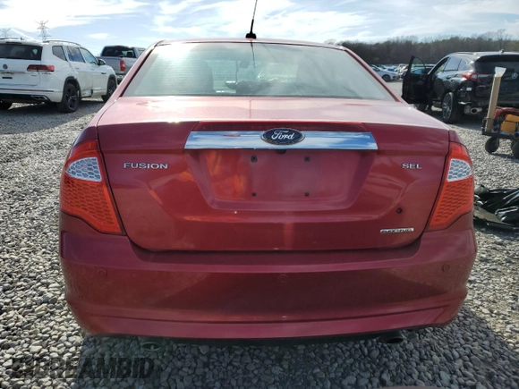 2011 Ford Fusion SEL with VIN 3FAHP0JG7BR273293, listed as a Copart auction lot 49473585 with 85,509 mi miles and Salvage Title. Bid and sale history available at carsss.com. Image 6.