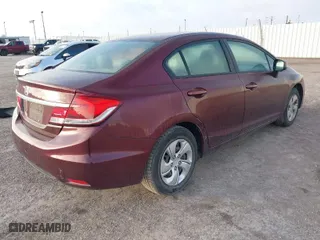 2013 Honda Civic Sdn LX with VIN 19XFB2F53DE281453, listed as a IAAI auction lot 41775235 with 117,240 mi miles. Bid and sale history available at carsss.com. Image 4.