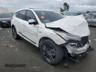 2021 Acura RDX w/A-Spec Package with VIN 5J8TC2H62ML047139, listed as a Copart auction lot 43649055 with 0 mi miles and Salvage Title. Bid and sale history available at carsss.com. Image 4.