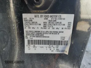 2014 Ford F-350 XL with VIN 1FTRF3B69EEB59330, listed as a Copart auction lot 41978895 with 105,200 mi miles and Salvage title. Bid and sale history available at DreamBid. Image 12.