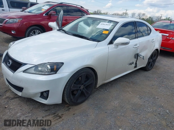 2011 Lexus IS 250 with VIN JTHBF5C24B5133687, listed as a IAAI auction lot 42013015 with 116,939 mi miles. Bid and sale history available at carsss.com. Image 6.