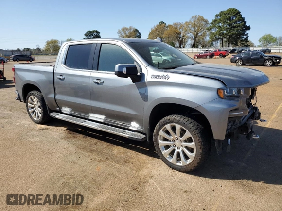 2019 Chevrolet Silverado 1500 High Country with VIN 1GCUYHED2KZ233560, listed as a Copart auction lot 49994275 with 0 mi miles and Salvage Title. Bid and sale history available at carsss.com. Image 4.