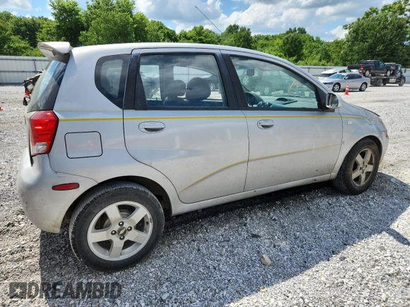 2006 Chevrolet Aveo LT with VIN KL1TG66696B619367, listed as a Copart auction lot 62567655 with 174,548 mi miles and Salvage title. Bid and sale history available at DreamBid. Image 3.
