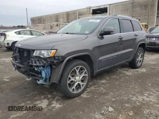2018 Jeep Grand Cherokee Sterling Edition with VIN 1C4RJFBG6JC347432, listed as a Copart auction lot 46753085 with 61,331 mi miles and Salvage Title. Bid and sale history available at carsss.com. Image 1.