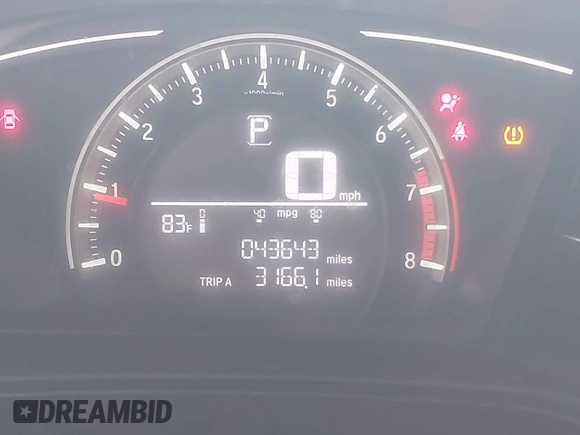 2018 Honda Civic LX with VIN 2HGFC2F53JH576471, listed as a IAAI auction lot 40772987 with 43,643 mi miles. Bid and sale history available at carsss.com. Image 15.