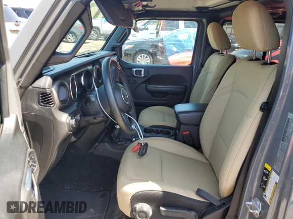 2020 Jeep Wrangler Unlimited Sport with VIN 1C4HJXDM8LW285439, listed as a Copart auction lot 55920754 with 53,509 mi miles and . Bid and sale history available at DreamBid. Image 7.