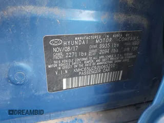 2018 Hyundai Ioniq Blue with VIN KMHC65LC9JU065210, listed as a IAAI auction lot 42087460 with 162,899 mi miles and . Bid and sale history available at DreamBid. Image 9.
