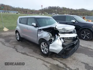 2016 Kia Soul + with VIN KNDJP3A57G7861978, listed as a IAAI auction lot 41860282 with 84,699 mi miles. Bid and sale history available at carsss.com. Image 1.