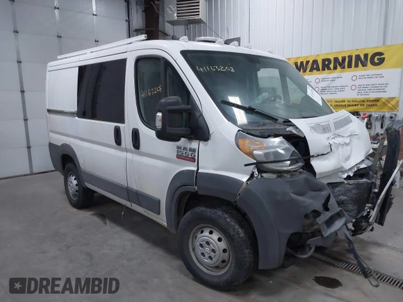 2016 Ram ProMaster Cargo with VIN 3C6TRVNG6GE116477, listed as a IAAI auction lot 41163208 with 100,971 mi miles and . Bid and sale history available at DreamBid. Image 1.
