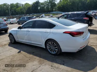 2017 Genesis G80 3.8L with VIN KMHGN4JE1HU211502, listed as a Copart auction lot 64684094 with 70,682 mi miles and Salvage Title. Bid and sale history available at carsss.com. Image 2.