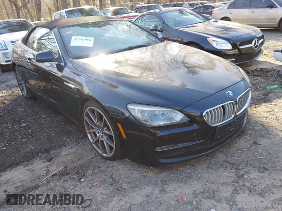 2012 BMW 6 Series 650i with VIN WBALZ3C5XCDL72869, listed as a IAAI auction lot 41747016 with 140,843 mi miles. Bid and sale history available at carsss.com. Image 1.