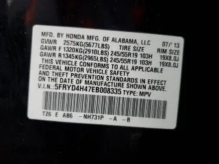 2014 Acura MDX Technology z VIN 5FRYD4H47EB008335, wystawiony jako Copart lot #59597145 z przebiegiem 130 689 mil mil oraz Szkoda całkowita • Salvage title. Historia ofert i sprzedaży dostępna na DreamBid. Obrazek 13.