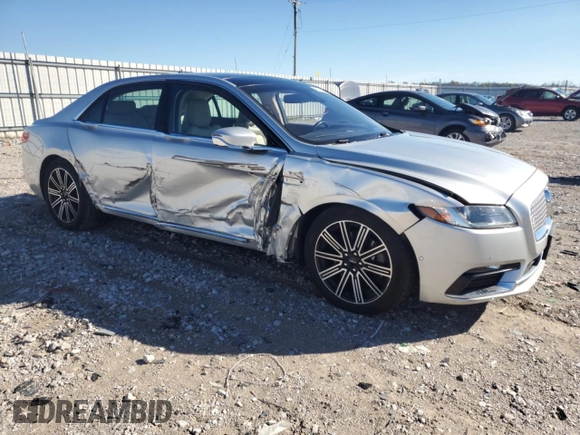 2017 Lincoln Continental Reserve with VIN 1LN6L9RP3H5634709, listed as a Copart auction lot 79034684 with 42,552 mi miles and Salvage Title. Bid and sale history available at carsss.com. Image 4.