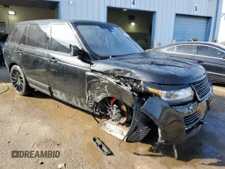 2015 Land Rover Range Rover Supercharged with VIN SALGS3TF7FA209810, listed as a Copart auction lot 44446255 with 91,279 mi miles and Salvage title. Bid and sale history available at DreamBid. Image 4.