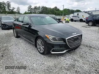 2018 Genesis G80 3.8L with VIN KMHGN4JE4JU268346, listed as a Copart auction lot 54949555 with 88,503 mi miles and Salvage title. Bid and sale history available at DreamBid. Image 13.