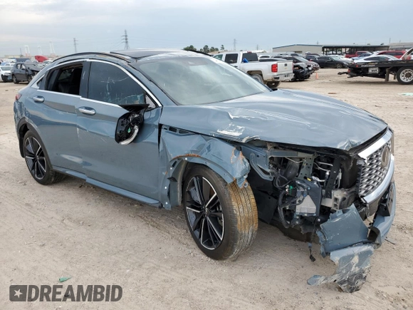 2022 Infiniti QX55 Sensory with VIN 3PCAJ5L38NF104572, listed as a Copart auction lot 79046904 with 23,736 mi miles and Salvage title. Bid and sale history available at DreamBid. Image 4.