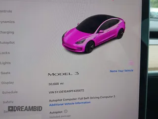 2023 Tesla Model 3 z VIN 5YJ3E1EA6PF435672, wystawiony jako IAAI lot #42375203 z przebiegiem 30 688 mil mil oraz . Historia ofert i sprzedaży dostępna na DreamBid. Obrazek 7.