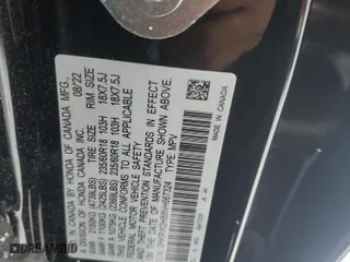 2022 Honda CR-V EX-L with VIN 2HKRW2H88NH667324, listed as a Copart auction lot 46269295 with 34,855 mi miles and Salvage Title. Bid and sale history available at carsss.com. Image 14.