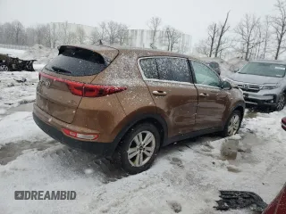 2017 Kia Sportage LX with VIN KNDPMCAC6H7221733, listed as a Copart auction lot 46054735 with Not Provided miles and Non Repairable. Bid and sale history available at DreamBid. Image 3.
