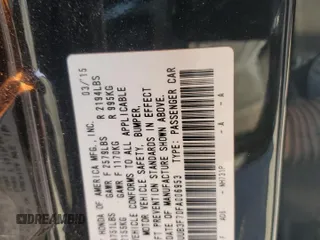 2015 Acura TLX Advance with VIN 19UUB3F70FA006953, listed as a Copart auction lot 65544585 with 92,016 mi miles and Salvage title. Bid and sale history available at DreamBid. Image 12.