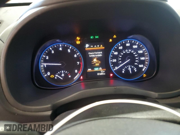 2022 Hyundai Kona SEL with VIN KM8K62AB4NU820788, listed as a Copart auction lot 50094145 with 81,683 mi miles and Salvage Title. Bid and sale history available at DreamBid. Image 9.
