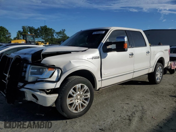 2013 Ford F-150 XL with VIN 1FTFW1ET5DFB52845, listed as a Copart auction lot 57955665 with 190,251 mi miles and Salvage title. Bid and sale history available at DreamBid. Image 1.
